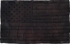 Robert Longo, Black Flag, 1999, Three-dimensional cast paper relief in black, the full sheet