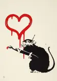 Love Rat by Banksy, 2004, Screenprint in colours, on wove paper, with full margins, sold Jun 2018