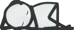 Stik, Rough Sleeper, 2010, Stencil spraypaint in black and white on MDF cut-out