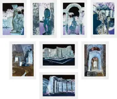 Akim Monet, Domus Adriani (Hadrian's Alexandrian Gardens), 2007, The complete set of eight pigment prints in colours, on Photorag Cotton Watercolour paper, with full margins, with colophon, title and text pages, the sheets loose (as issued), contained in the original brown fabric-covered portfolio with printed title