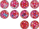 Groping for the Truth; Flowerball (3D) – Turn Red!; Flowerball (3D) – Red, Pink, Blue; Flowerball (3D) – Papyrus; Flowerball (3D) – Blue, Red; Thoughts on Picasso; There is Nothing Eternal in this World. That is Why You are Beautiful; Hey! You! Do You Feel What I Feel?; Flowerball (3D) – Red Ball; and Comprehending the 51st Dimension by Takashi Murakami, 2013-2015, Ten offset lithographs in colours, on smooth wove paper, the full sheets, sold Jun 2018