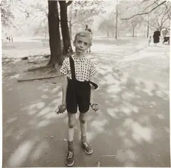 Diane Arbus, Child with a toy hand grenade in Central Park, N.Y.C., 1962, Gelatin silver print, printed later by Neil Selkirk
