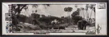 Peter Beard, Downwind on the Tiva Lugga, Tsavo North near Kathamula, 1965, Unique mural-sized work, comprising gelatin silver print with ink and affixed gelatin silver, chromogenic, and Polaroid prints, with a feather, a sticker and a photocopied drawing, executed 2004