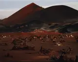 Simon Norfolk, English Bay Road looking towards Sisters Peak, Ascension Island, 2003, Chromogenic print, flush-mounted