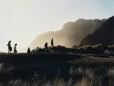 Justine Kurland, Parade across the Dune, New Zealand, 2001, Chromogenic print, flush-mounted