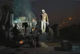 Jeremy Rata, Road Workers in Old Delhi, 2012, Archival pigment print