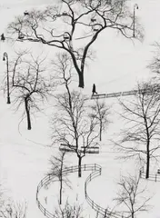 Washington Square Park by André Kertész, 1954, Gelatin silver print, printed later, sold May 2018
