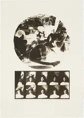 14 or 15 Buffalo Ladies #2 by Robert Heinecken, 1969, Lithograph with chalk and ink on paper, offered May 2018