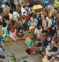 Crowd #11 (Cedar and Broad Street) by Alex Prager, 2013, Archival pigment print, flush-mounted, sold May 2018