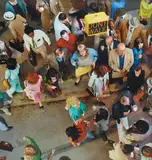 Alex Prager, Crowd #11 (Cedar and Broad Street), 2013, Archival pigment print, flush-mounted