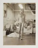 Domestic Nude III, In the Laundry Room, Chateau Marmont, Hollywood by Helmut Newton, 1992, Unique Polaroid print, sold May 2018