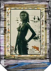 Fayel Tall at Loingalani, Lake Rudolf, Kenya, February by Peter Beard, 1987, Unique Polaroid print with paint and ink, executed 2004, sold May 2018