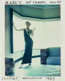 Karl Lagerfeld's 1st Chanel Haute Couture, Hollywood by Helmut Newton, 1983, Unique Polaroid print, sold Nov 2018
