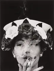 Hat + 5 Roses, Paris (Vogue) by William Klein, 1956, Gelatin silver print, printed later, sold Nov 2018