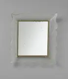 Rare mirror, model no. 77 by Carlo Scarpa, circa 1939, Pesante iridato battuto glass, mirrored glass, brass, sold Apr 2018