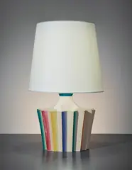 Rare table lamp by Gio Ponti, 1930, Glazed earthenware, paper shade, sold Apr 2018