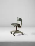 Gio Ponti, Swivel chair, model no. 1938, designed for the Montecatini S.A. offices, Milan, 1936, Painted aluminium, painted steel, steel, vinyl