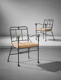 Diego Giacometti, Pair of 'Têtes de Lionnes' armchairs, second version