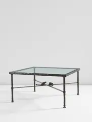 Diego Giacometti, 'Toad' table, circa 1976, Patinated bronze, patinated iron, glass