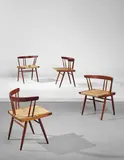 George Nakashima, Set of four early grass-seated chairs