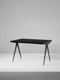 Jean Prouvé, 'Compas' cafeteria table, model no. 512, circa 1953, Painted steel, plastic laminate-covered wood