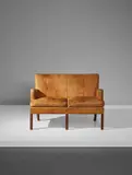 Kaare Klint, Two-seater sofa, model no. 5313, designed 1936, executed 1960, Niger leather, Cuban mahogany