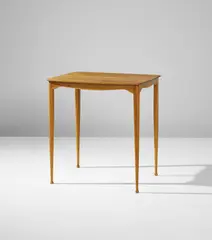 Peder Moos, Table, 1946-1950, Cherry wood, teak and beech inlays