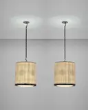 Gianfranco Frattini, Pair of rare ceiling lights, model no. 597/S, circa 1964, Chromium-plated metal, painted aluminium, nylon, textured glass