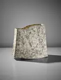 Morihiro Wada, Vase, circa 1997, Stoneware with inlaid floral design