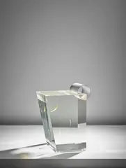 Shiro Kuramata, 'Acrylic stool', designed for the Spiral boutique, The Axis Building, Roppongi, Tokyo, designed 1990, Acrylic, dyed Mallard feathers, aluminium