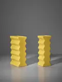 Two vases, model nos. 629 and 630, from the 'Onde' series by Ettore Sottsass, circa 1969, Glazed earthenware, sold Apr 2018