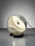 Rare table lamp, model no. 598 by Gino Sarfatti, circa 1965, Glass, nickel-plated brass, painted steel, sold Apr 2018