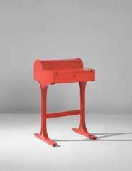 Rolltop desk by Gianfranco Frattini, circa 1957, Painted wood, brass, sold Apr 2018