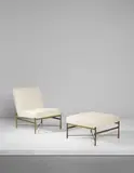 Ignazio Gardella, Rare lounge chair and ottoman