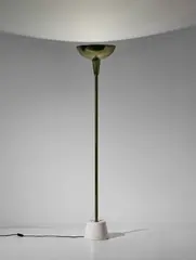 Rare standard lamp by Luigi Caccia Dominioni, circa 1942, Marble, chromium-plated brass, chromium-plated aluminium, sold Apr 2018