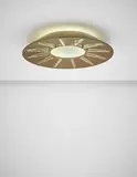 Max Ingrand, Rare ceiling light, model no. 2271, circa 1958, Opaque glass, chiseled glass, copper