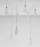 Venini, Group of eight ceiling droplets, designed for the Alba Theatre, Alba
