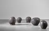 Claudi Casanovas, Lluna Nova (Juno, La Daurada, Mercè, Nigra sum, Nuria), from the 'Lunar Cycle' series, 2013, stoneware, fired and polished