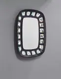 Max Ingrand, Mirror, model no. 2045, 1964, Mirrored glass, glass, painted wood, chromium-plated brass