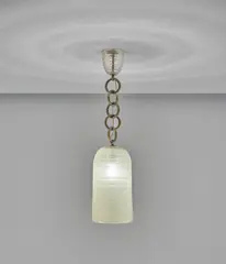 Seguso, Ceiling light, circa 1950, Pulegoso glass with gold leaf inclusions, brass