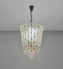 Ceiling light, model no. 5284 by Carlo Scarpa, circa 1936, Murrine glass, brass, sold Oct 2018