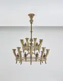 Early and large chandelier by Gio Ponti and Emilio Lancia, circa 1928, Painted copper, painted brass, sold Oct 2018