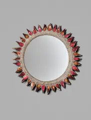 'Chardon' mirror by Line Vautrin, circa 1965, Talosel resin, coloured mirrored glass, mirrored glass, sold Oct 2018