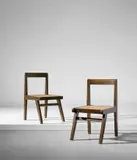 Pair of chairs, model no. PJ-SI-15-A, designed for the Himalayan Hostel cafeteria and private residences, Chandigarh by Pierre Jeanneret, 1955-1960, Teak, cane, sold Oct 2018