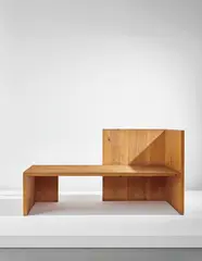 Wintergarden Bench by Donald Judd, 1988, Pine, sold Oct 2018