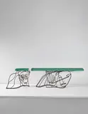 Bruce McLean, Unique console, 1987-1988, Terrazzo, iron
