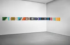 Ettore Sottsass, Important frieze, circa 1965, Glazed earthenware
