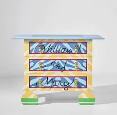 Robert Venturi, 'William and Mary bureau', designed for the XVII International Triennale, Milan, circa 1984, Painted wood, brass