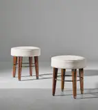 Gio Ponti, Pair of stools, designed for the Banca Nazionale del Lavoro, Bologna