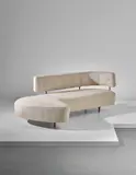 Taichiro Nakai, Rare sofa, designed for the 'Prima Mostra Selettiva', Cantù, circa 1955, Cherry wood, painted metal, fabric